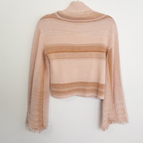 FREE PEOPLE Close To Me Striped Pullover Sweater EUC sz S - Picture 4 of 8